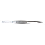 Splinter Forceps, Extra Fine Point with Satin Finish, Stainless Steel, Sharp - 11.4 cm (4-1/2"), EA