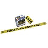 Barricade Tape, CAUTION KEEP OUT, Yellow, EA