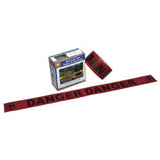 Barricade Tape, DANGER, Red, EA