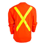 Viking 6016O Orange Long Sleeve Cotton T-Shirt with 50+ UPF Sun Protection