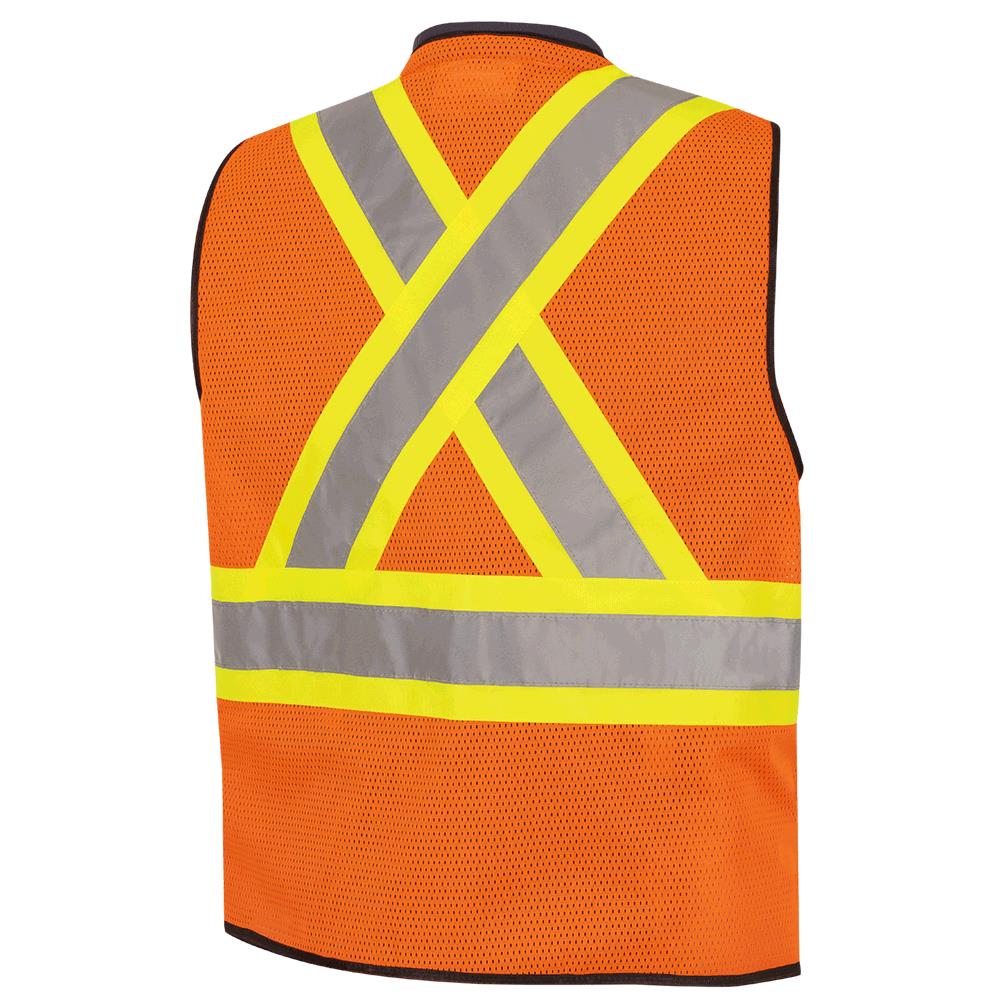Pioneer 6894 Hi-Viz Zip Front Bi-Color Safety Vest