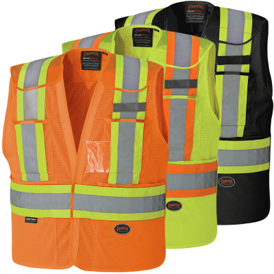 Pioneer 6932 Hi-Viz Orange Tear-Away Safety Vest
