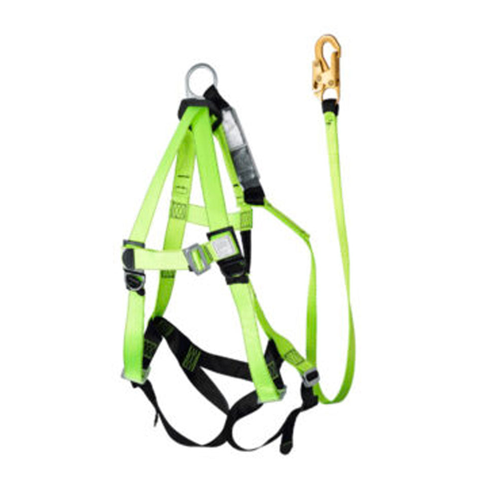 V8252446 Peakworks Full Body Harness & 6' Shock Pack Lanyard with 3/4" snap hook Class A