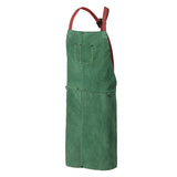 FR Welding Bib Apron - Premium Kevlar®-Stitched Leather - Green
