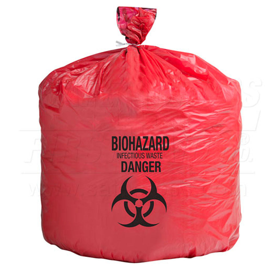 Infectious Waste Disposal Bags, 24" x 37", 250/Case, Case