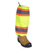 Hi-Viz Waterproof Safety Gaiters - 300D Oxford PU - Hangable Bag - Hi-Viz Yellow/Green
