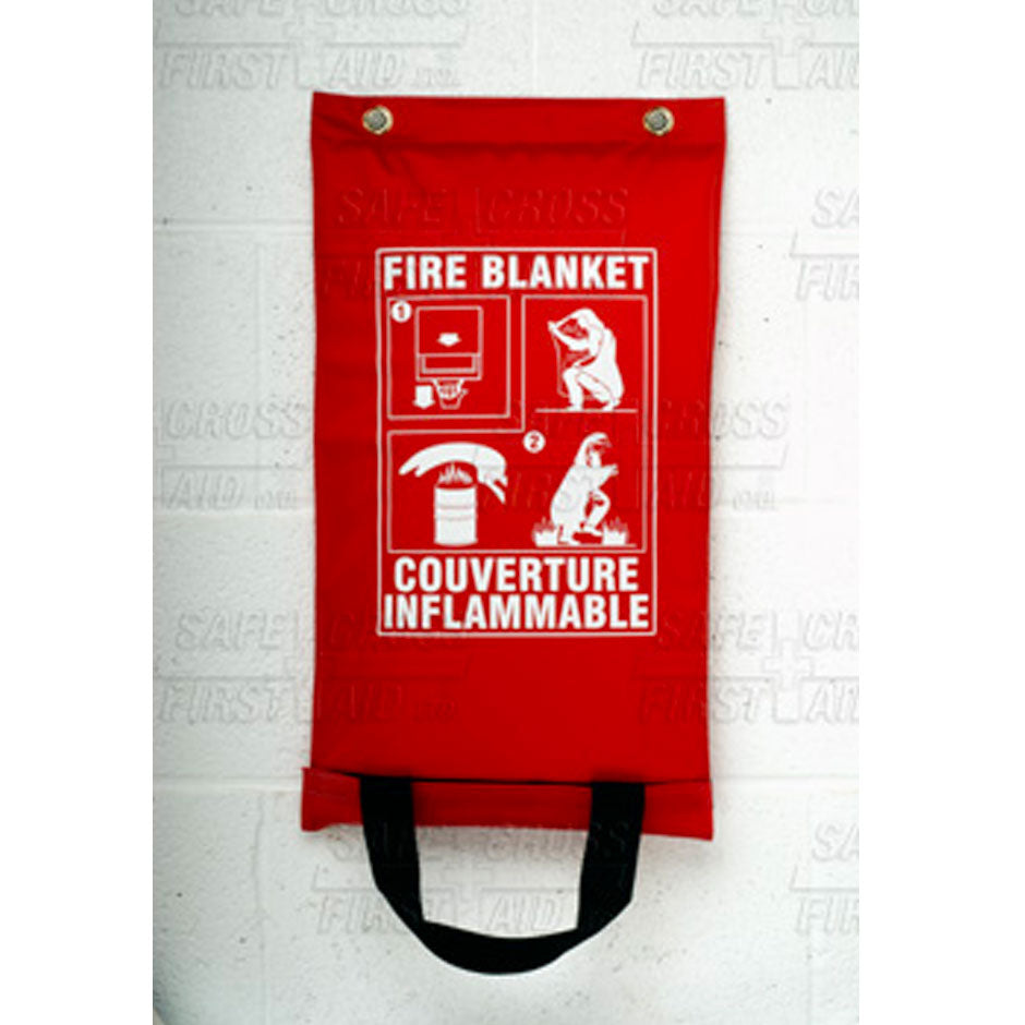 Fire Blanket with Hanging Storage Pouch, EA