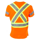 Coolworks Hi-Vis Micro-Fibre T-Shirt, Short Sleeve Orange, 3XL-4XL, EA