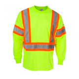 Coolworks Hi-Vis Micro-Fibre T-Shirt, Long Sleeve Lime Green, EA