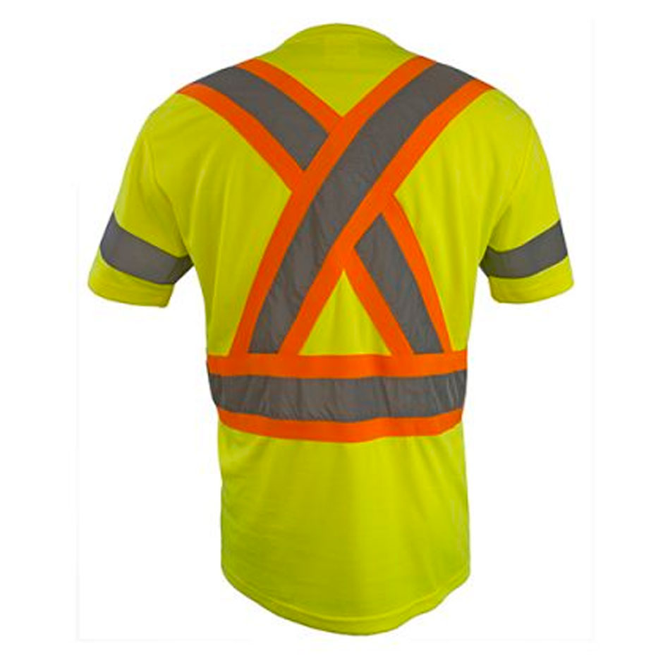 Coolworks Hi-Vis Micro-Fibre T-Shirt, Short Sleeve Lime Green,3XL-4XL,EA