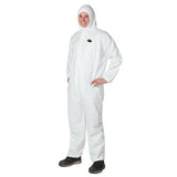 Disposable Antistatic Microporous Film Coverall - White