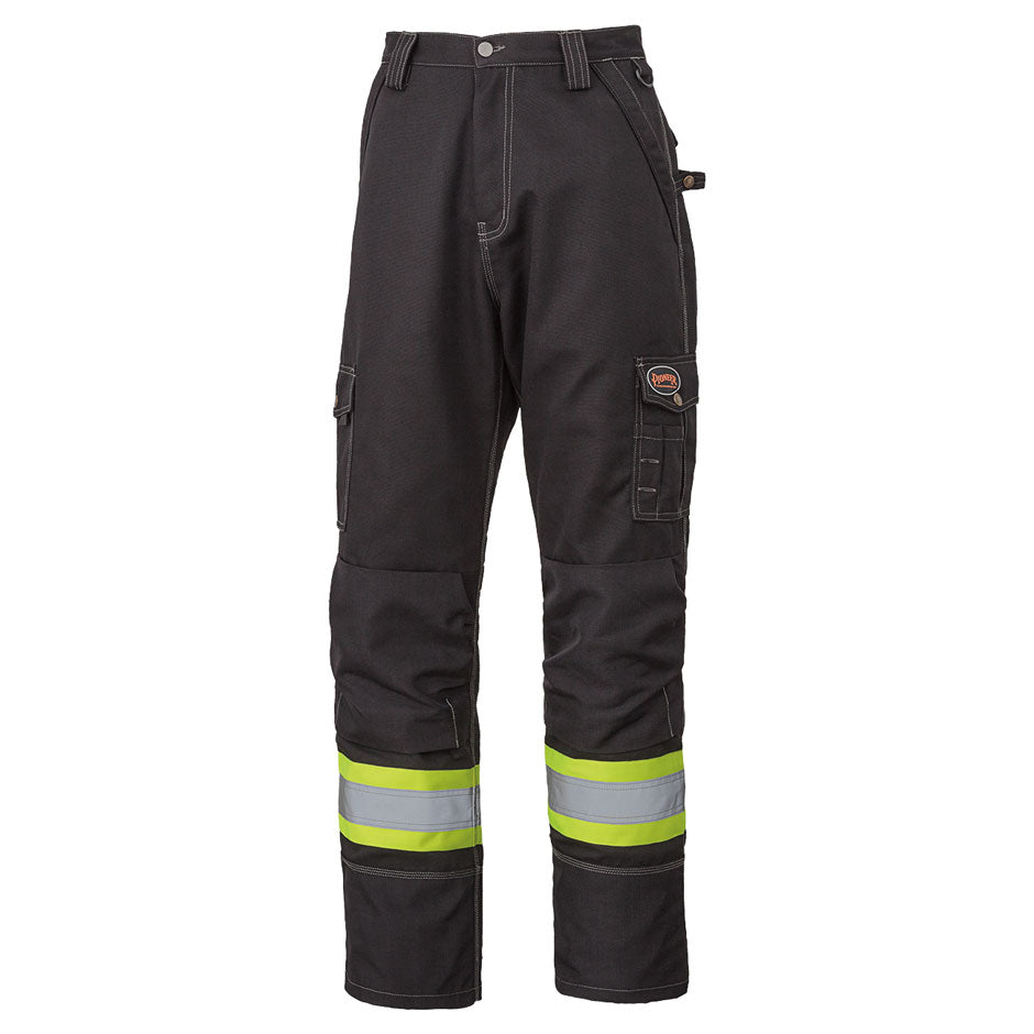 EuroWear™ Safety Work Pants - Poly/Cotton Canvas - Knee Pad Pouches - Black