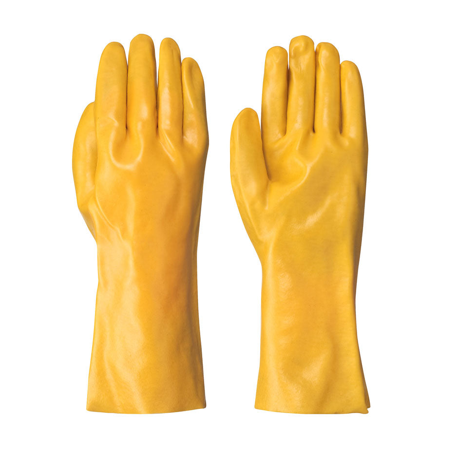 PVC 14'' Gauntlet Gloves - Yellow - Dz