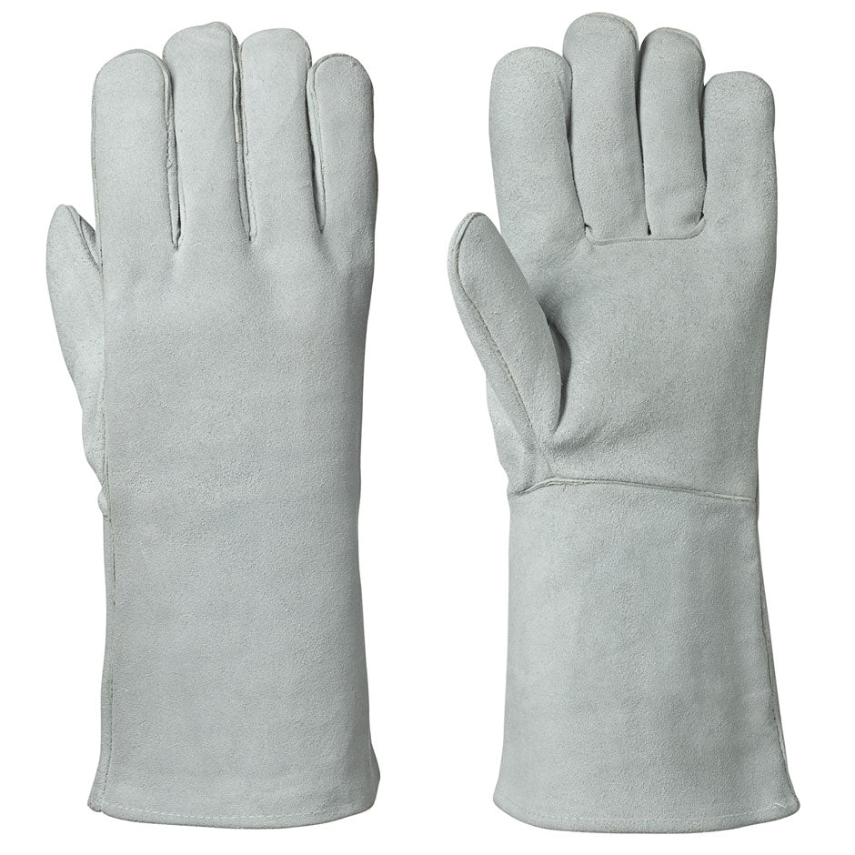 FR Welder's Cowsplit Gloves - Fleece-Lined - Grey - 6 Dozen