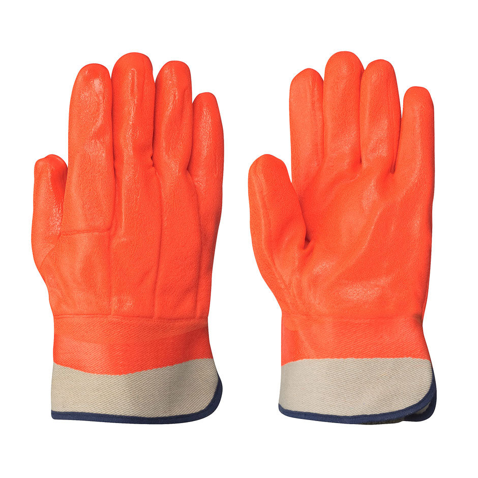 PVC Foam Lined Gloves - Orange - 6 Dozen