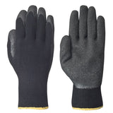 Seamless Knit Latex Gloves - Thermal Knit - Black - 6 Dozen