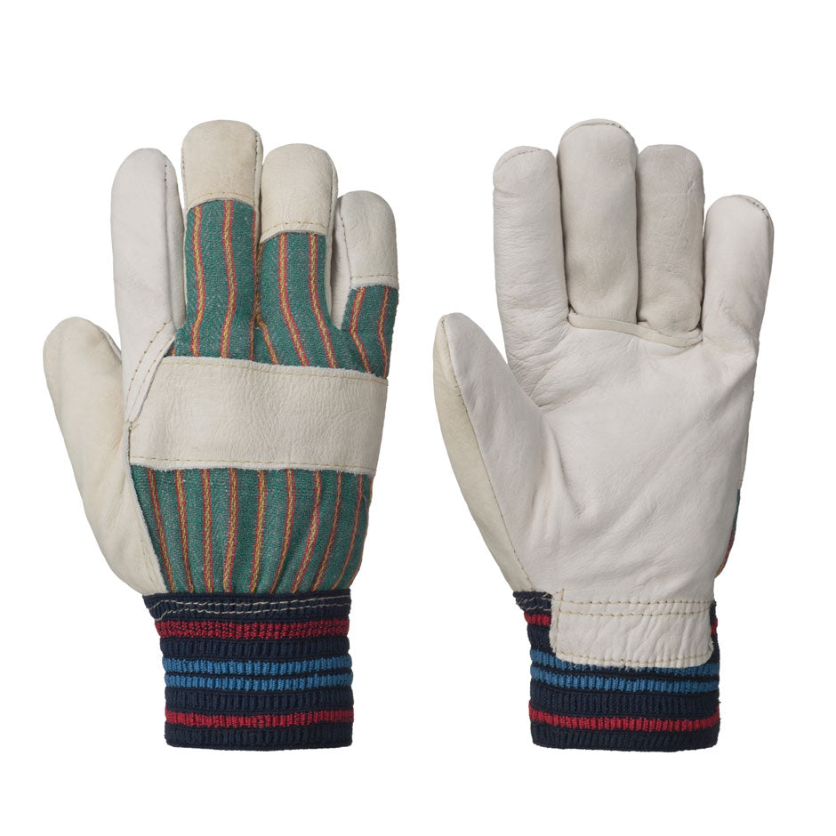Insulated Fitter's Cowgrain Gloves - 1-Piece Palm - Fully Fleece Lined - Dz