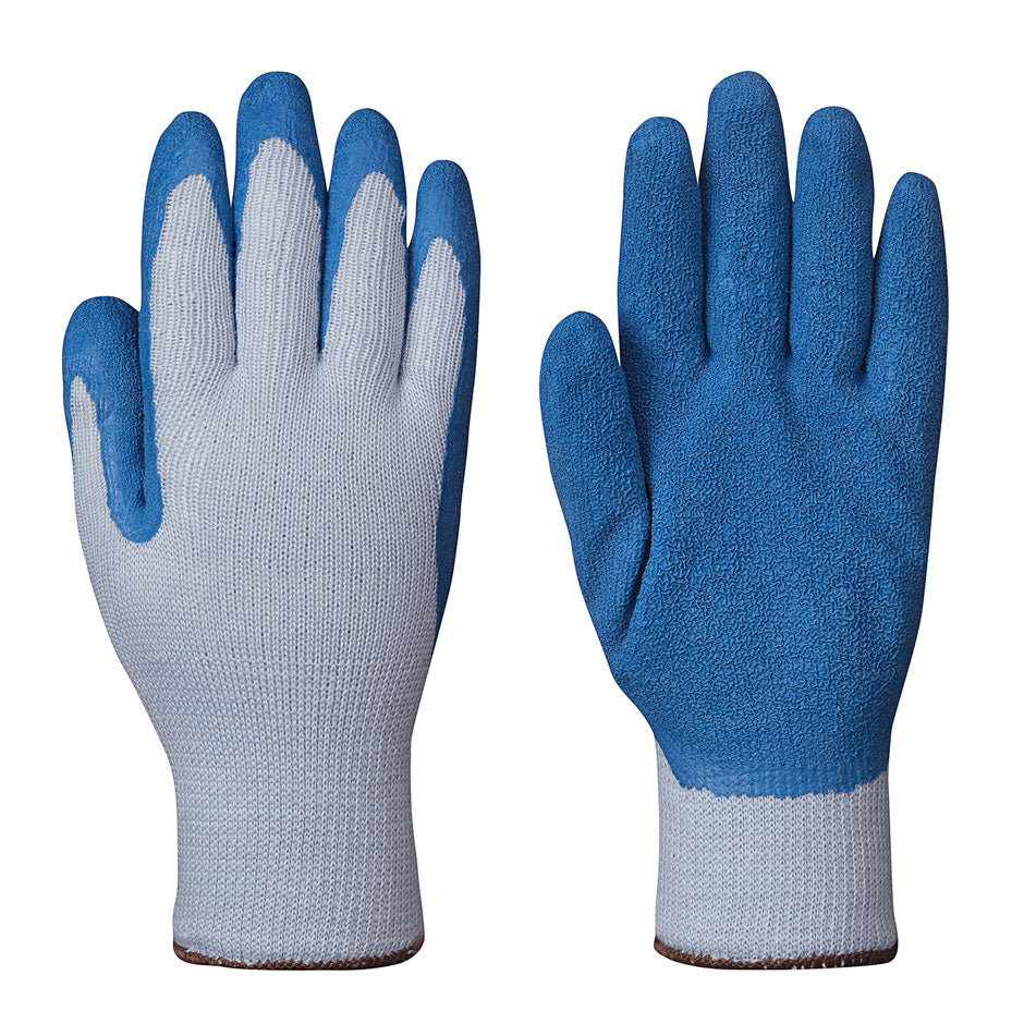 Seamless Knit Latex Gloves - Poly Knit - Grey - 10 Dozen