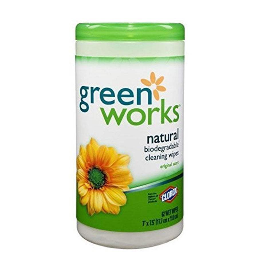 Greenworks Natural Wipes 62 count, Case/6