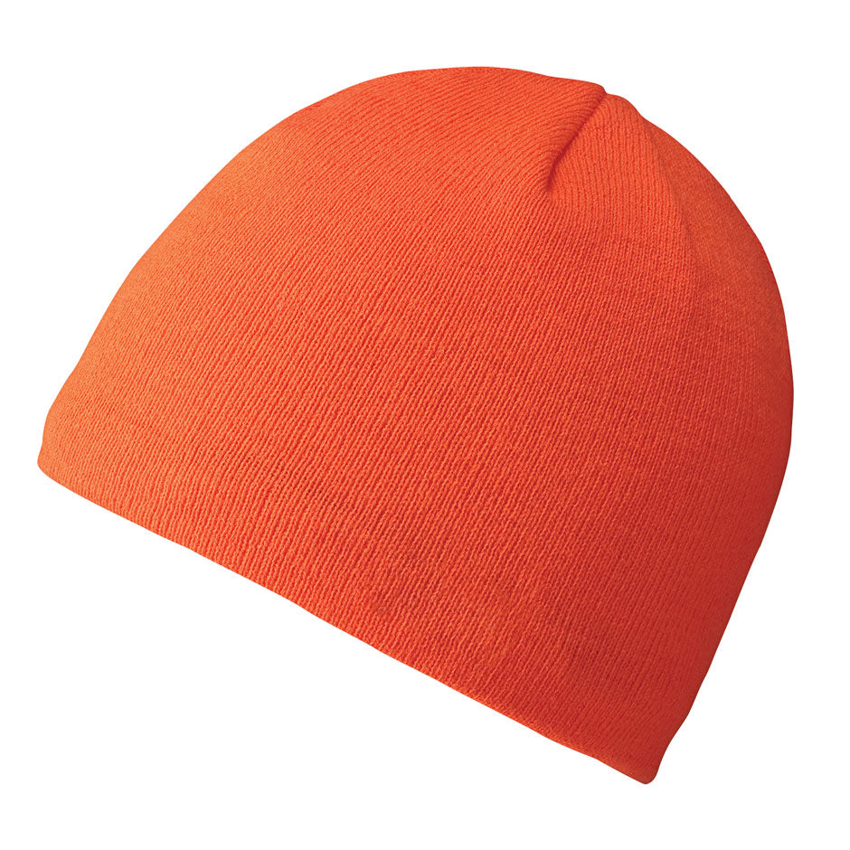 Beanie - 100% Acrylic Knit - Hi-Viz Orange