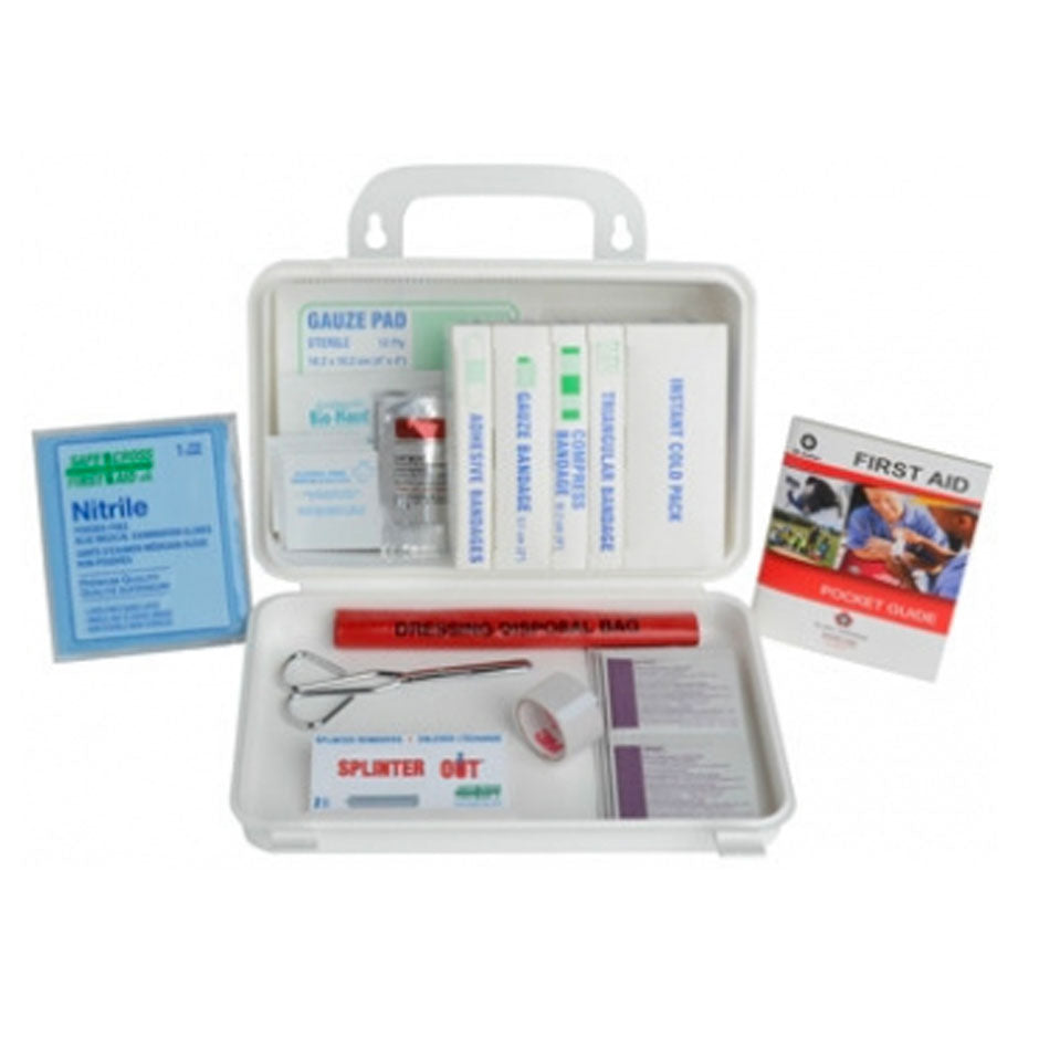 Quebec Truck First-Aid Kit, 10 Unit, Plastic Box, EA