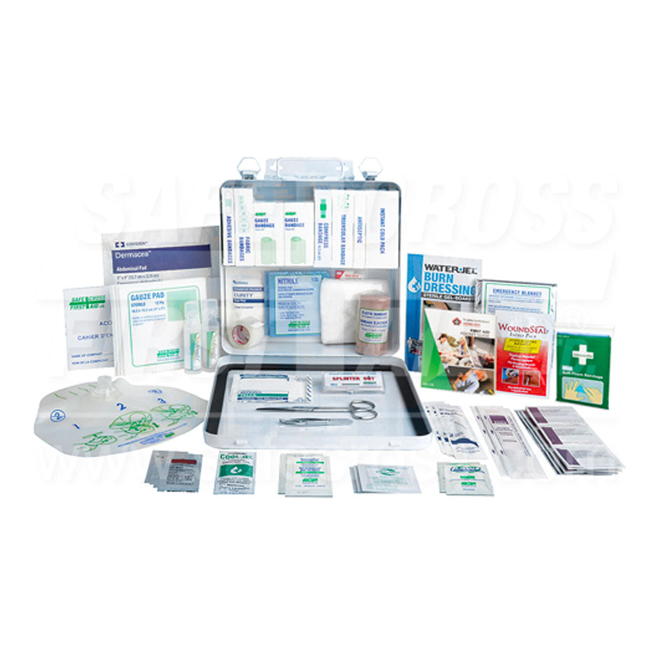 Federal Contractor's First-Aid Kit, 24 Unit Plastic Box, EA