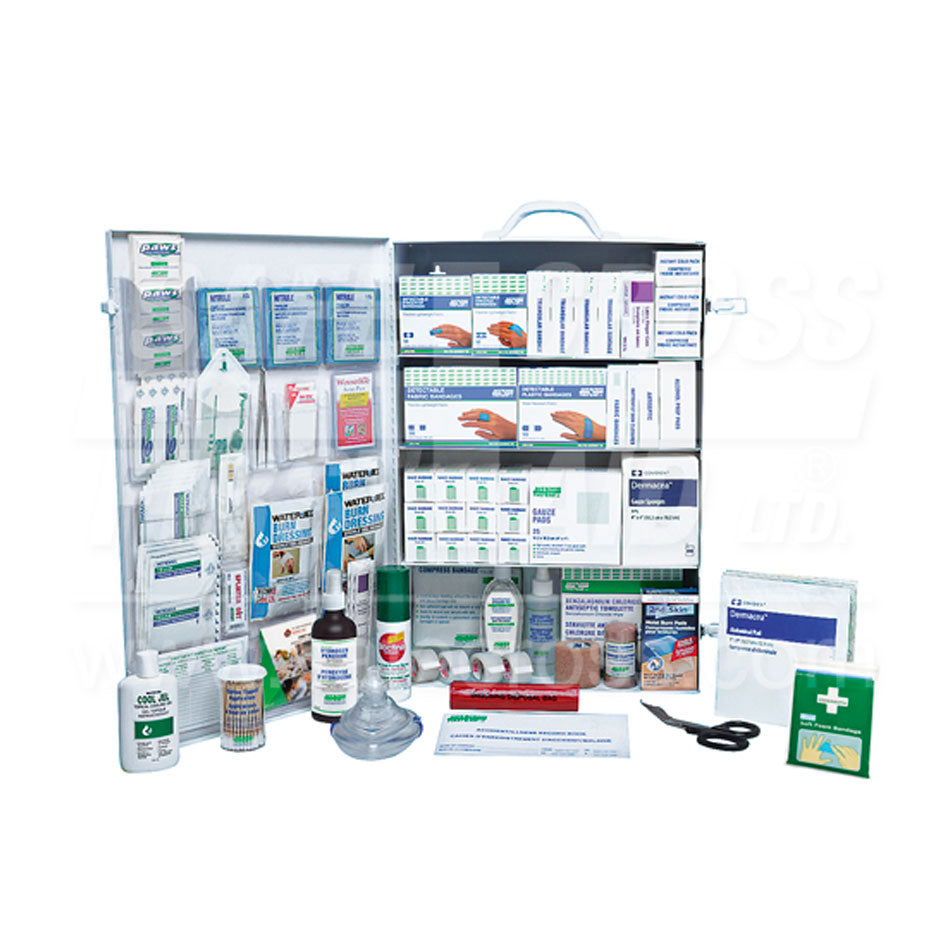 Federal Restaurant/Food Processing Deluxe First-Aid Kit, #4 Metal Box, EA