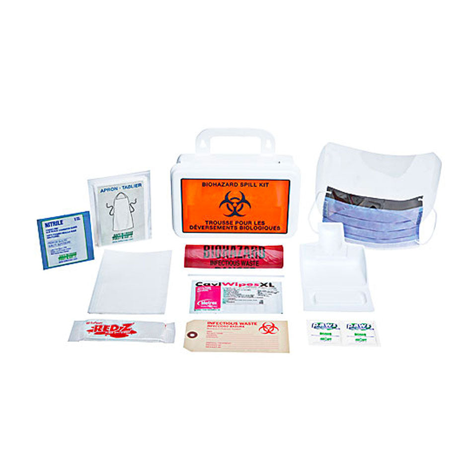 Biohazard Spill Kit, Universal Precaution, Plastic Container, EA
