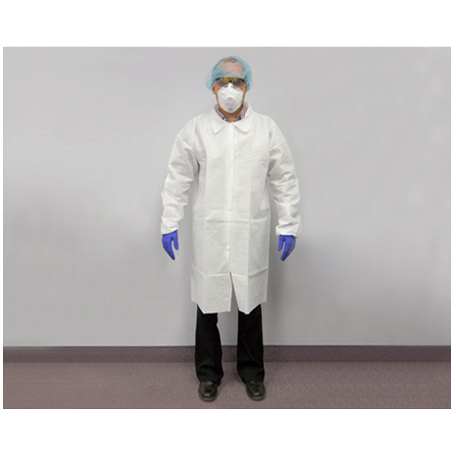 Labcoat, 60 gms weight, SMS/Polyproplylene, 25/Case