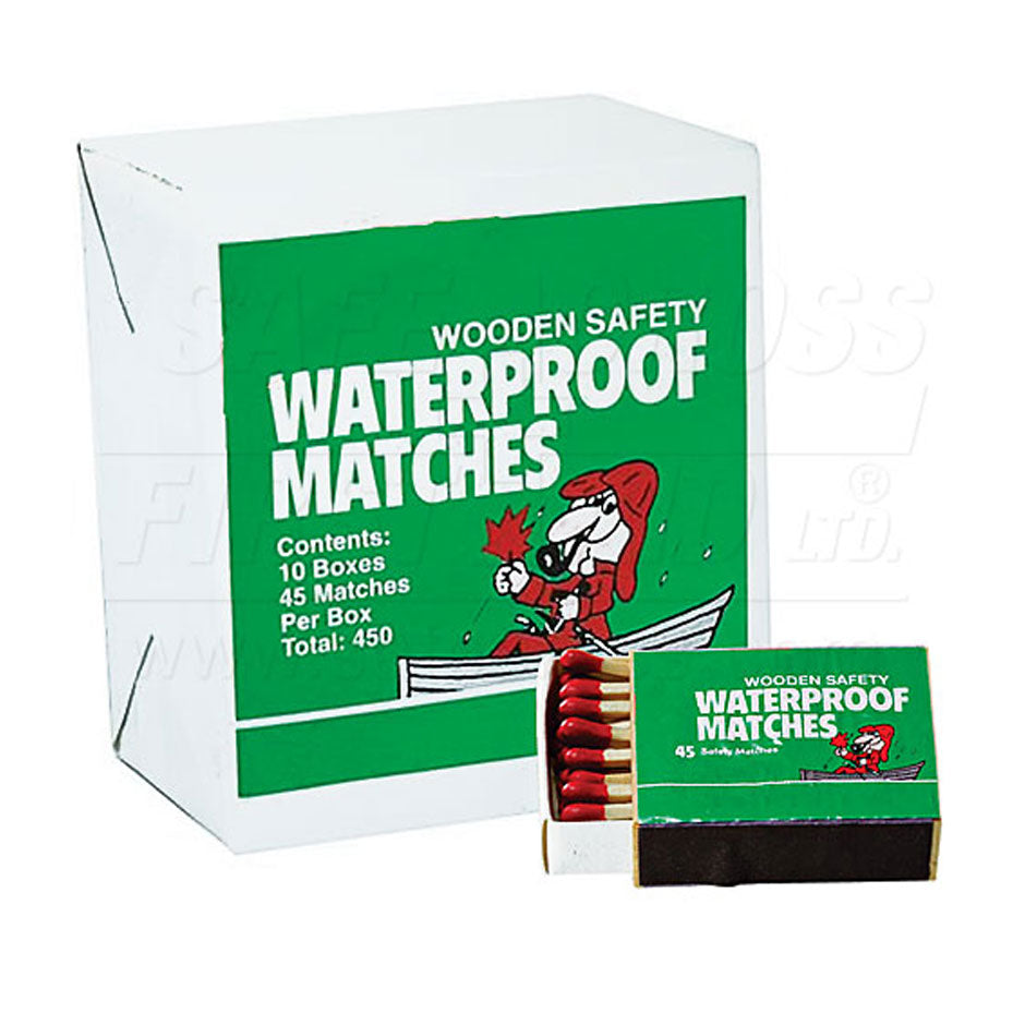 Waterproof Matches, 10 Packs/Carton, Carton