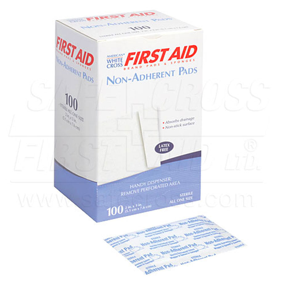 Absorbent Pads, Non-Adherent, Sterile, 2" x 3", Box