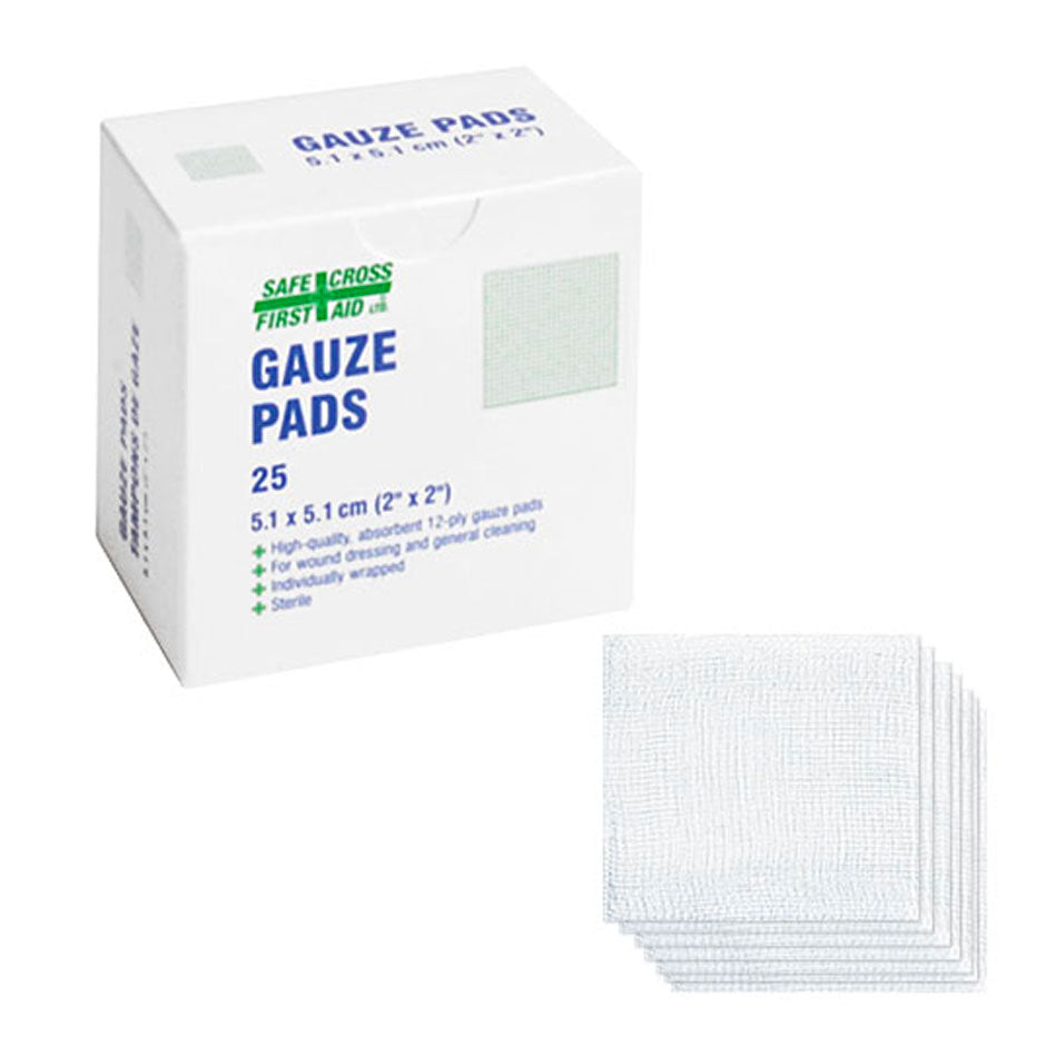 Gauze Pads, Sterile, 2" x 2", 25/Box