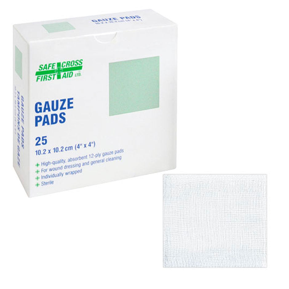 Gauze Pads, Sterile, 4"x 4", 25/Box
