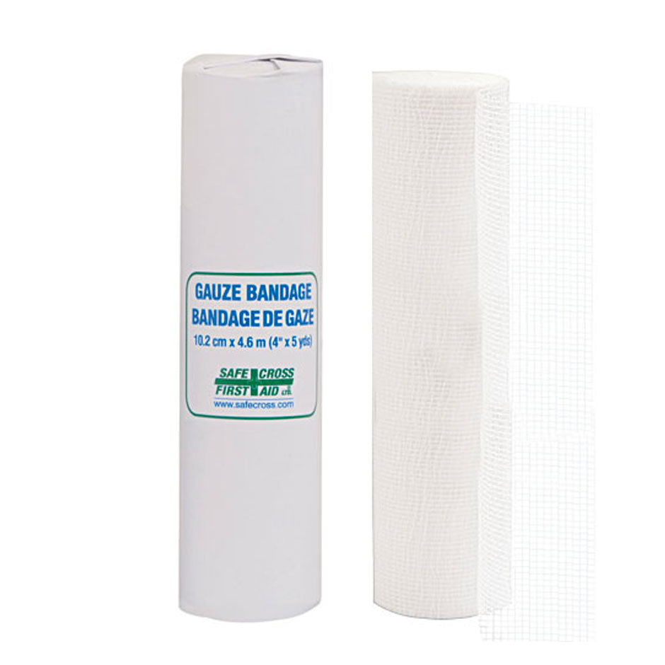 Gauze Bandage Rolls, 4" x 5 yds, EA
