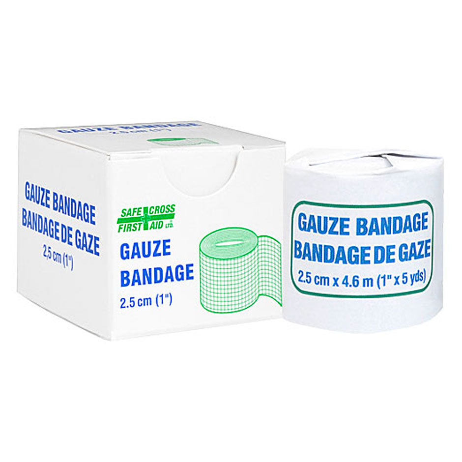 Gauze Bandage Rolls, 1" x 5 yds, 1/Box, Box