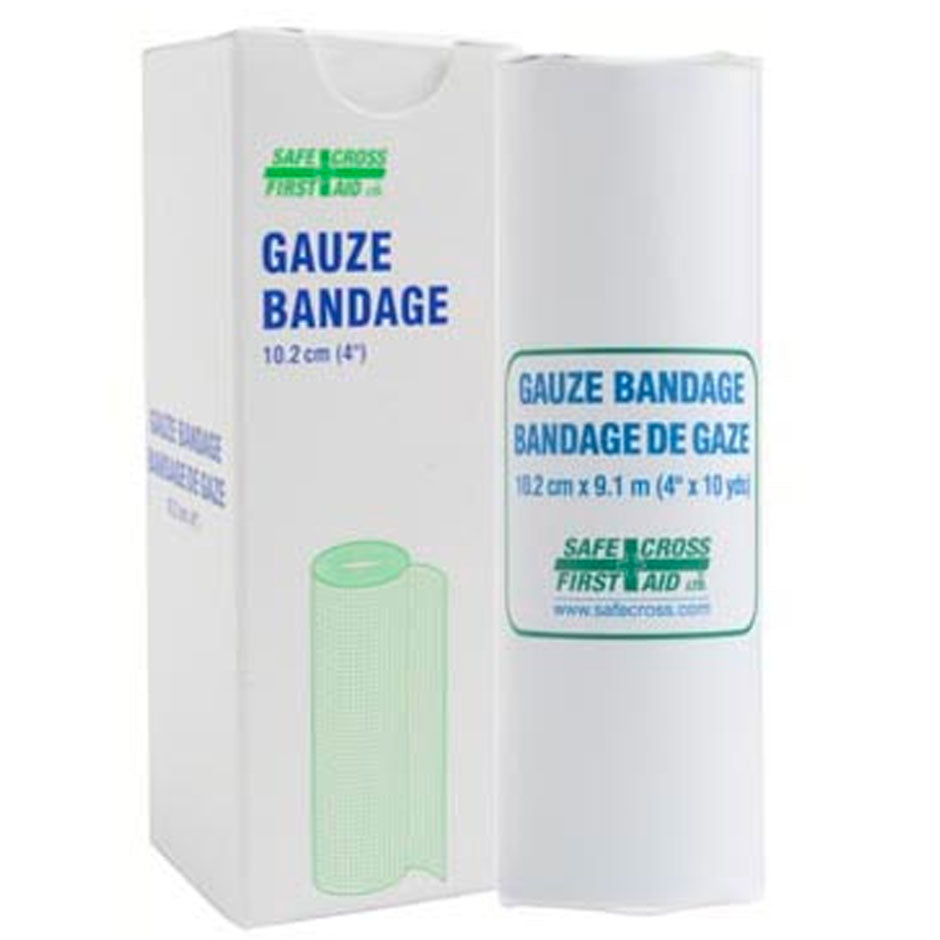 Gauze Bandage Rolls, 4" x 10 yds, 1/Box