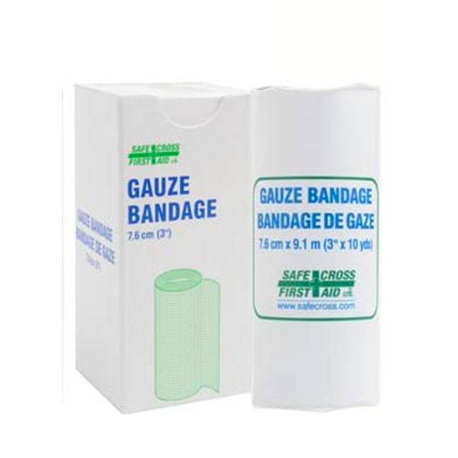 Gauze Bandage Rolls, 3" x 10 yds, 1/Box, Box