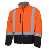 Pioneer 5679 Hi-Viz Softshell Mechanical Strength Safety Jacket - Hi-Viz Orange
