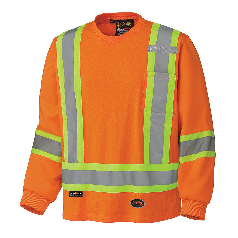 Pioneer 6981 Safety Long-Sleeved Shirt - 100% Cotton - Orange