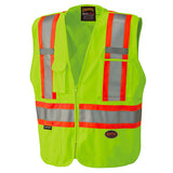 Pioneer 6936 Hi-Viz Lime/Yellow Tear-Away Mesh Back Zip Front Safety Vest
