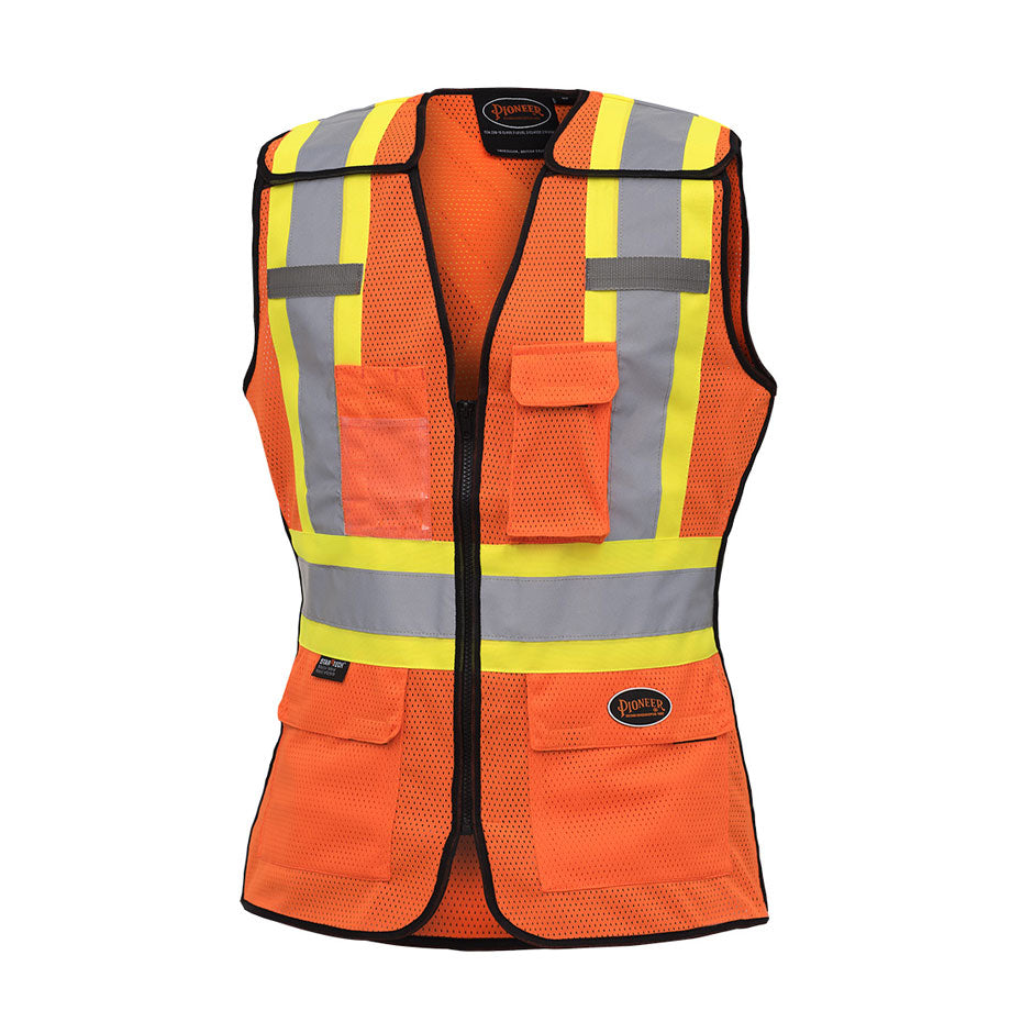 Pioneer 486 Women’s Hi-Viz Orange Safety Tear-Away Vest