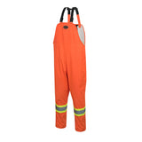Pioneer 5627 ''The Rock'' Waterproof Safety Bib Pants - PU Coated 300D Oxford Poly - Hi-Viz Orange