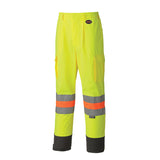 Pioneer 6009 Hi-Viz Breathable Traffic Safety Pants - Tricot Poly - MTQ Approved - Hi-Viz Yellow/Green