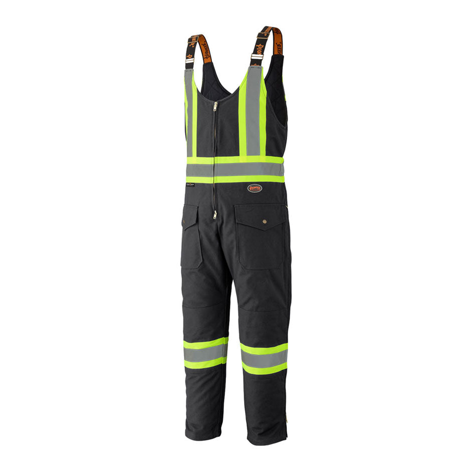 Pioneer 5536BK Safety Overall - Quilted Cotton Duck - Black