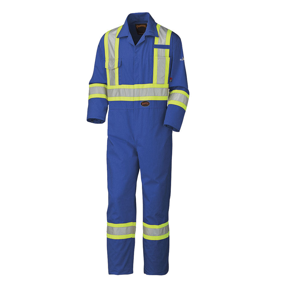 Pioneer 5558A FR/Arc Rated Safety Coverall - 100% Cotton - Royal