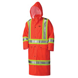 Pioneer 5896 FR Waterproof Hi-Viz Safety Long Coat Hi-Viz Orange