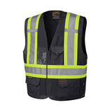 Pioneer 135 Hi-Viz Black Safety Vest - Adjustable Sides