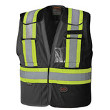 Pioneer 6933BK Hi-Viz Tear-Away Black Safety Vest