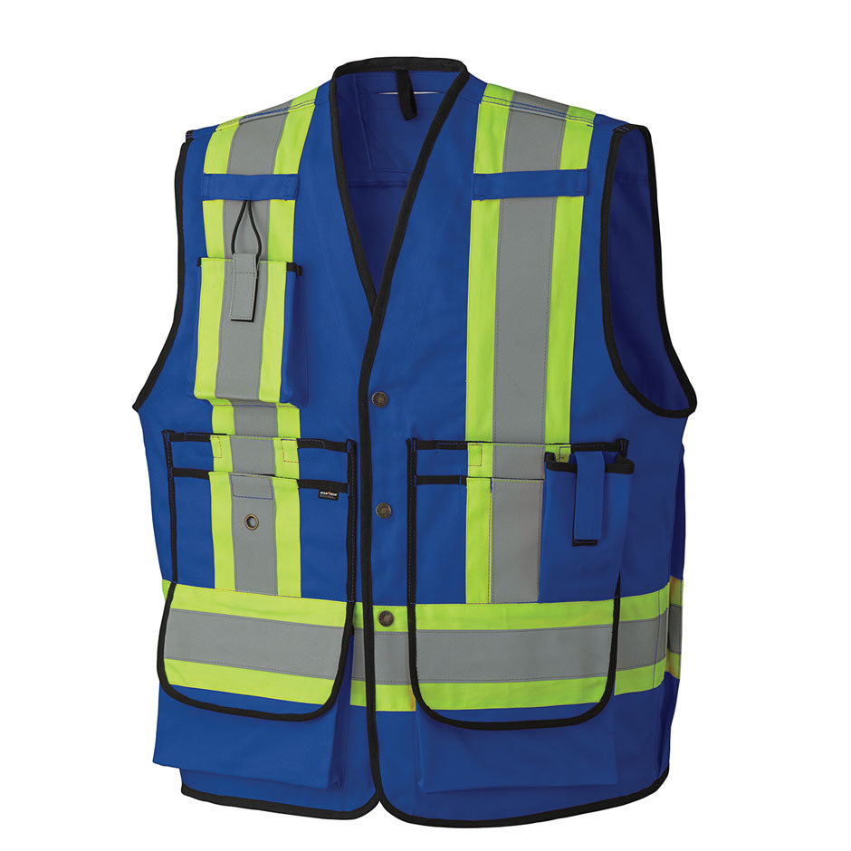 Pioneer 7736 FR-Tech® FR/Arc Rated Surveyor's Safety Vest - 88/12 Cotton/Nylon - Royal