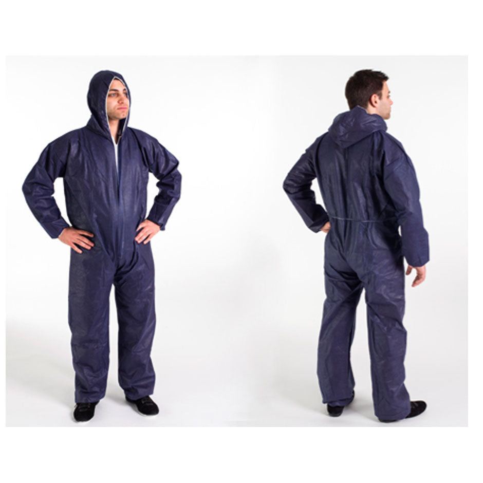 Polypropylene Heavy-Duty disposable coveralls with hood 25/Case